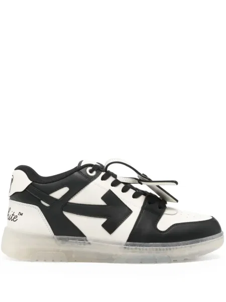 Sneakerși Off-white din piele alb
