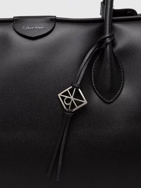 Műbőr shopper táska Calvin Klein fekete