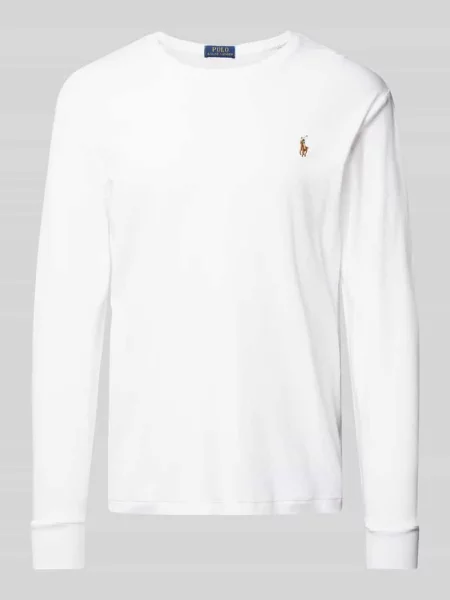 Lekka bluzka z długim rękawem Polo Ralph Lauren z długim rękawem biała