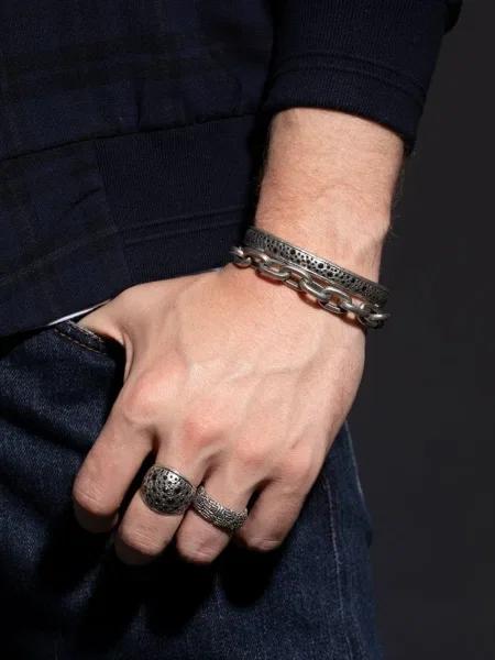 Пръстен John Varvatos черно