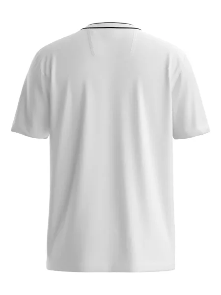 Gulerat tricou Boss cu dungi alb