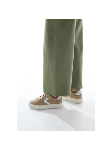 Voile Blanche Buty Kobieta Szary 37 EU Suede sneakers Lipari beżowe