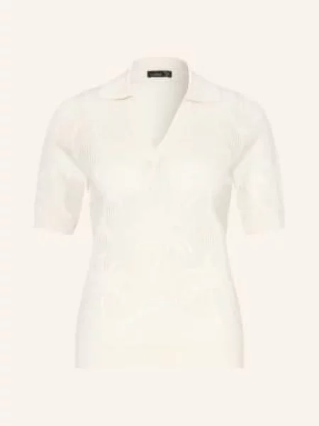 Van Laack Dzianinowa Koszulka Polo Vl-Saidas-Xx Z Dodatkiem Lnu weiss