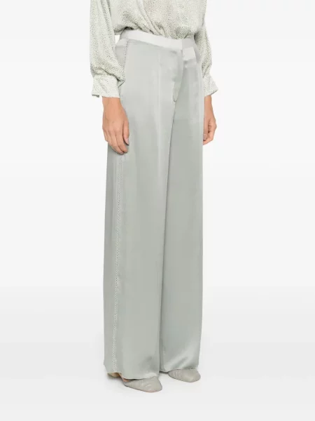 Pantaloni Forte_forte din satin gri