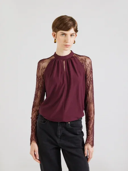 VERO MODA Bluză VMMILLA vin roșu