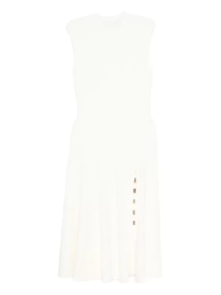 Rochie midi Maje tricotate până la genunchi de costum alb
