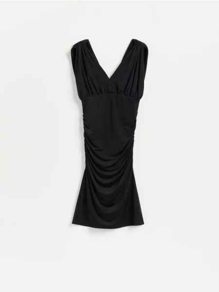 Reserved Rochie mini cu falduri negru