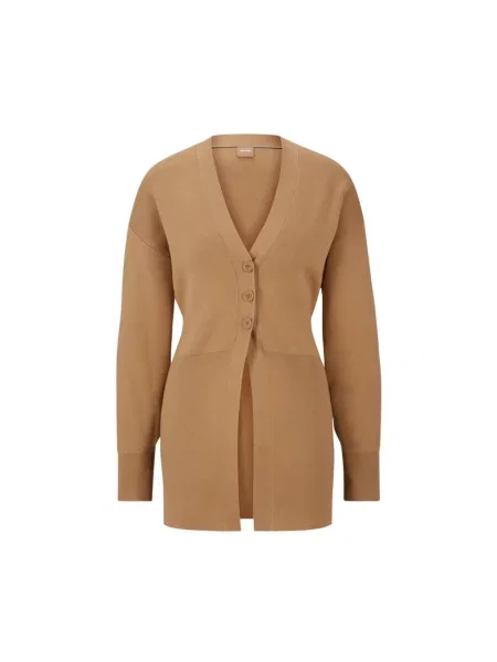 Kardigan Boss brązowy