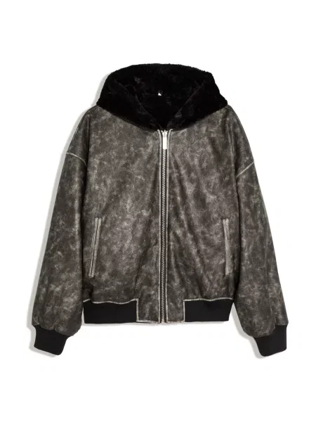Bershka Geacă de iarnă negru