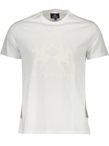 Tricou La Martina scurt alb
