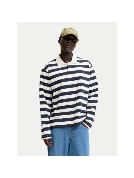 Jack & Jones Polo majica Bleecker Mornarsko Loose Fit modra