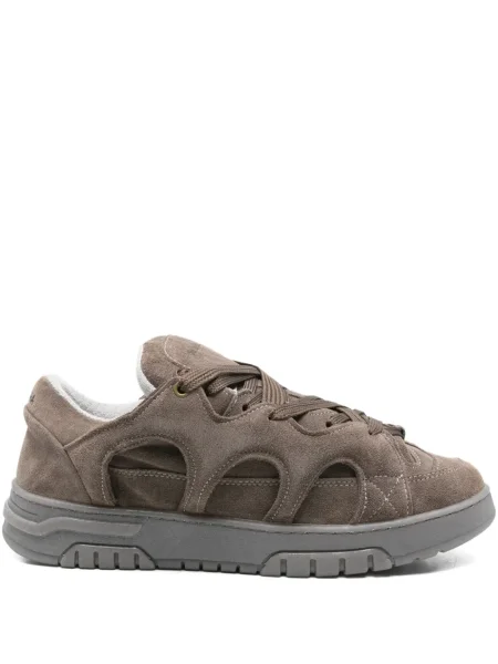 Fűzős csipkés sneaker Santha barna