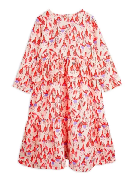 Mini Rodini Dievčenské šaty Fuchsia ružová