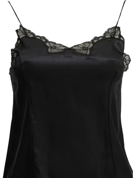 Top Isabel Marant din dantelă negru