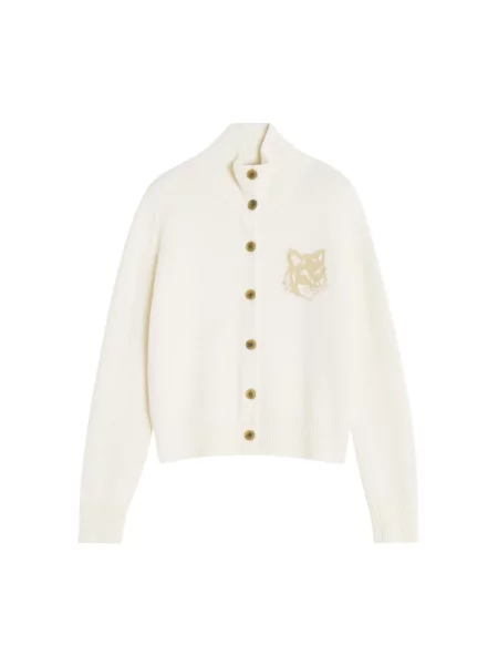Kardigan Maison Kitsune wełniany beżowy