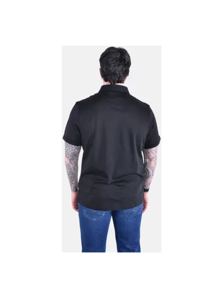 Koszulka polo Barbour czarna