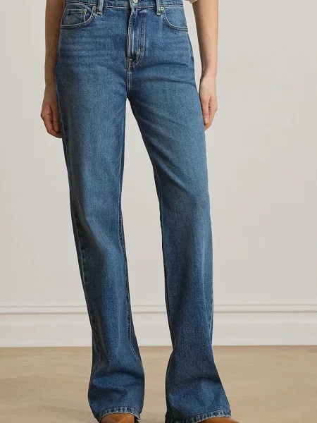 Lauren Ralph Lauren blugi wide leg pentru femei albastru