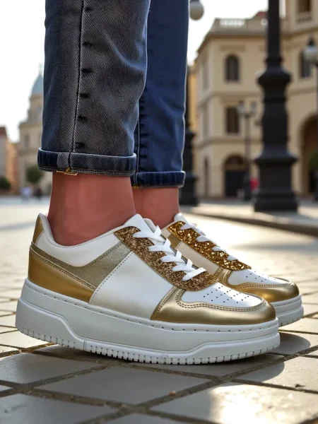 Sneakerși Resti alb