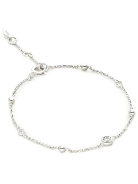 FOSSIL Náramok / biela strieborná