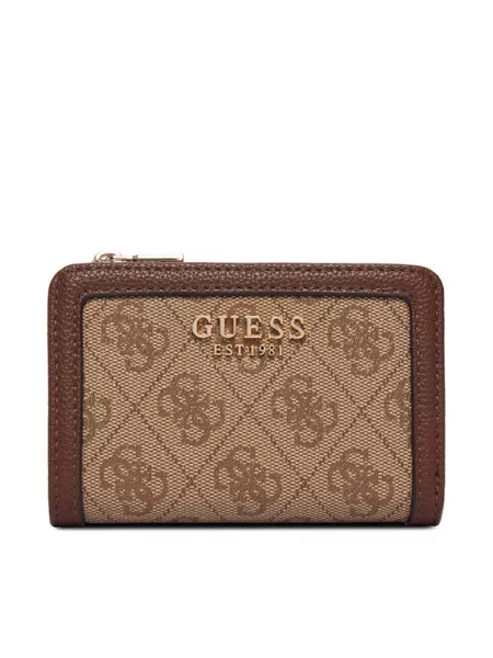 Guess Portfel Lindsey Slg brązowy
