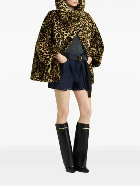 Palton Givenchy cu imagine cu model leopard maro