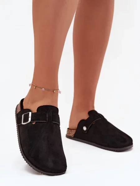 Šľapky Big Star Shoes na platforme čierna