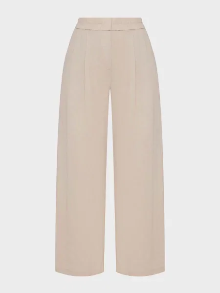 Повсякденні штани PRPY льон/бавовна бежевий