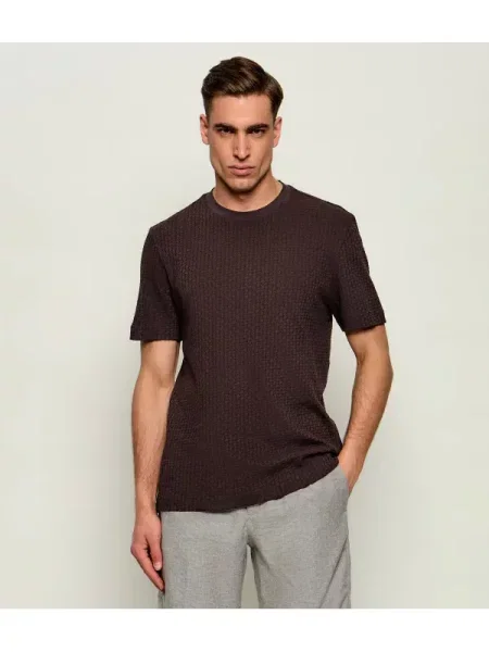 BOSS BLACK Tricou H-Thompson | mercerizat negru
