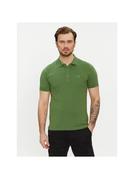 Replay Polo Regular Fit πράσινο