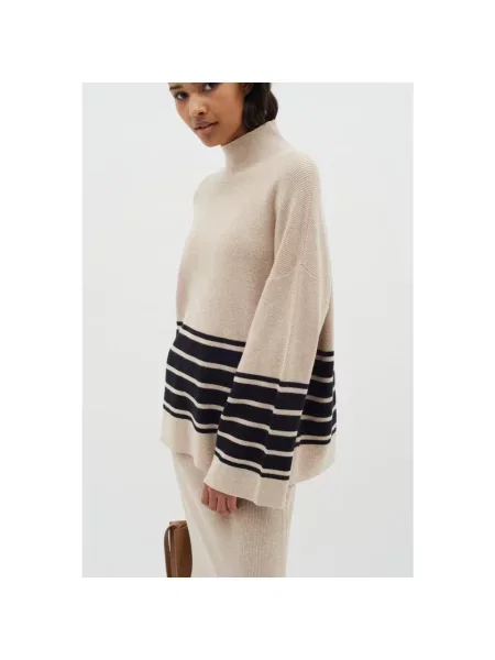 Sweter z golfem Inwear do golfa beżowy