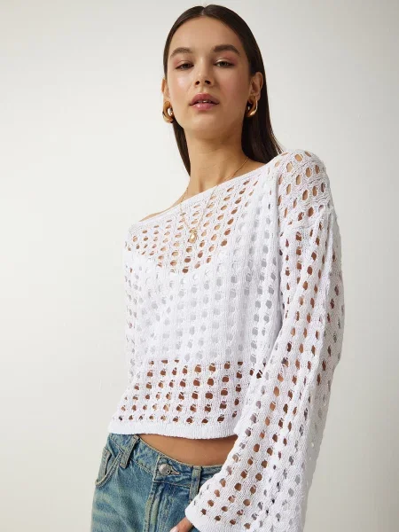 Sveter Happiness İstanbul biela