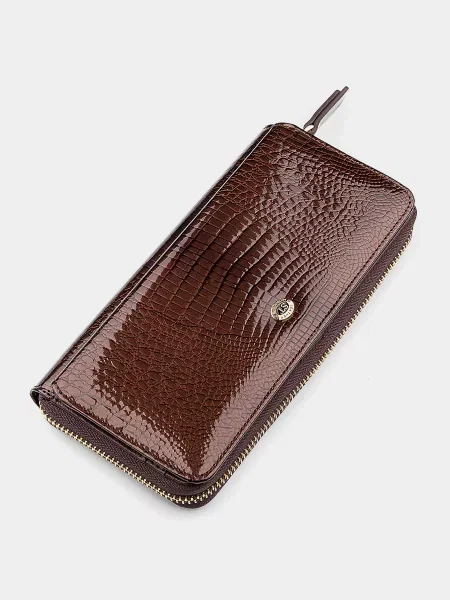 Кожаный кошелек St Leather Accessories коричневый