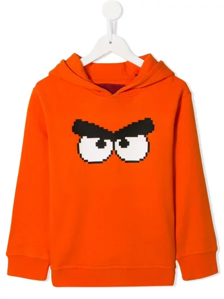 Bluza z kapturem dziecięca Mostly Heard Rarely Seen 8-bit pomarańczowa