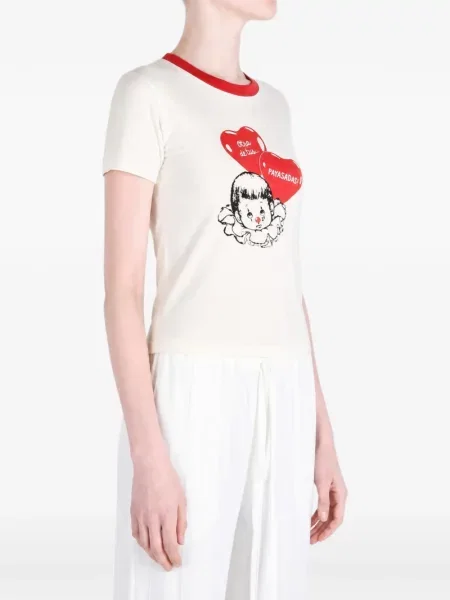 Tricou Willy Chavarria cu imagine alb