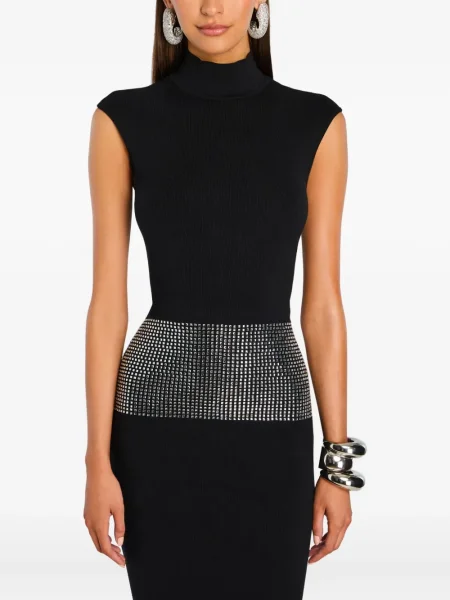 Rochie midi Retrofete până la genunchi de costum negru