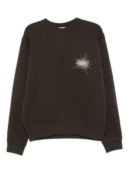 Hanorac crewneck Marant cu broderie verde