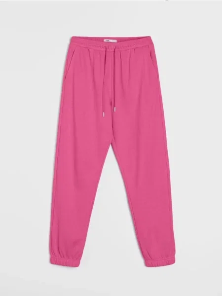 Спортивні штани джогери з тері яскраво-рожевий рожеві