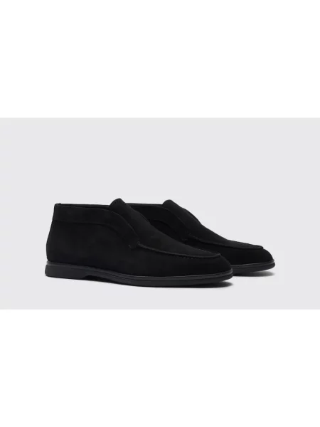 Cizme scurte Scarosso din piele de căprioară negru