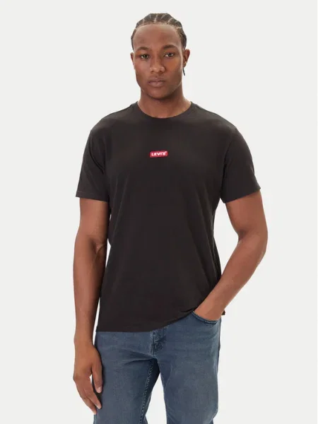 Тениска Levi's с изчистен дизайн черно