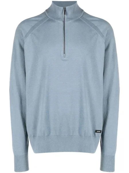 Pulover Calvin Klein din lyocell albastru