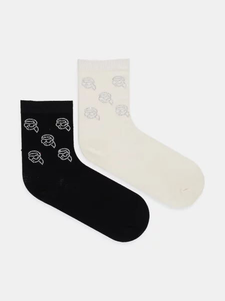 Чорапи Karl Lagerfeld 2 чифта черно