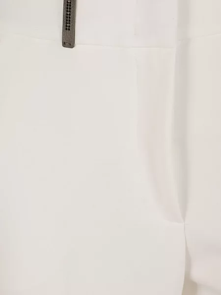 Pantaloni Peserico cu autograf alb