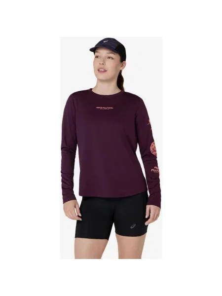 Koszulka z długim rękawem ASICS Fujitrail Logo XS fioletowy