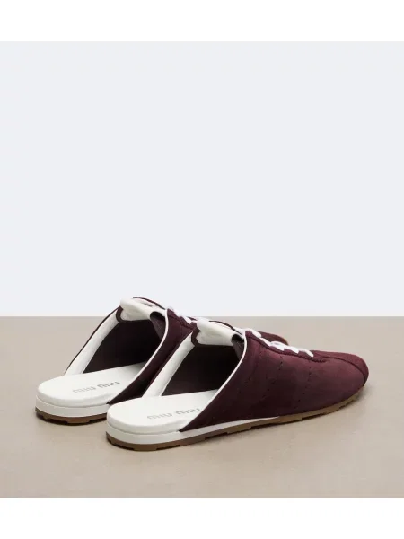 Sneakerși Miu Miu din piele de căprioară