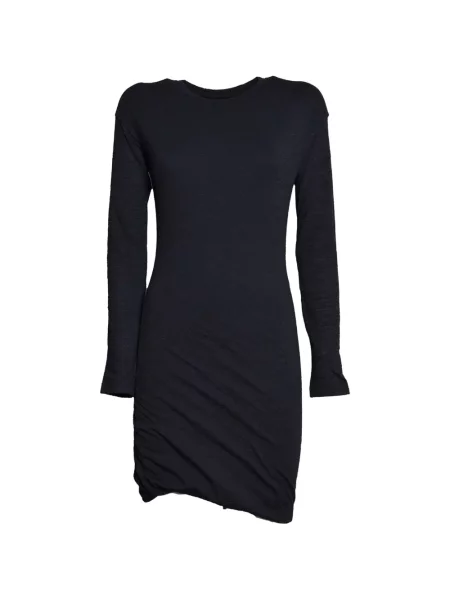 Lung rochie mini Jil Sander cu volane negru