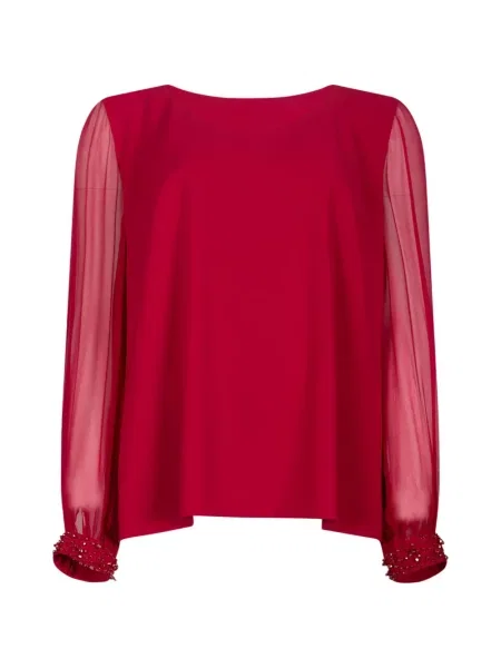 Прозрачна блуза Antonio D'errico червено