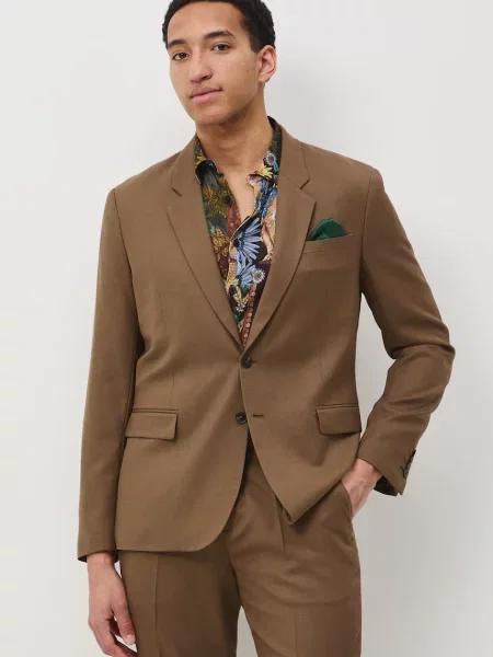 Medicine sacou pentru bărbați din lână maro