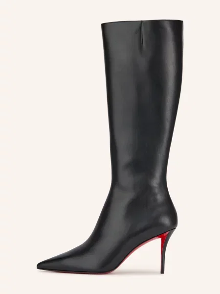 Christian Louboutin Kozačky Miss Z Botta 80 černá