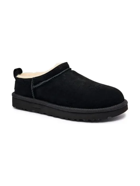 UGG De piele mules încălțăminte W CLASSIC MICRO cu adaos de lână negru