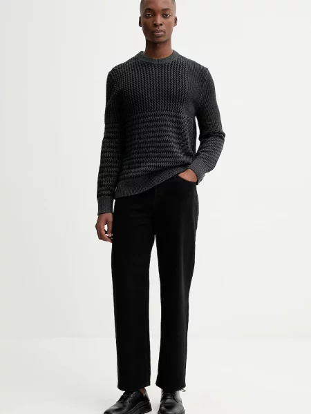 Calvin Klein sweter z dodatkiem wełny szary